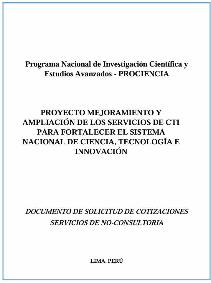 Anexo N° 5.2 SDC Simplificada para Servicios de no Consultoría de hasta USD 50,000