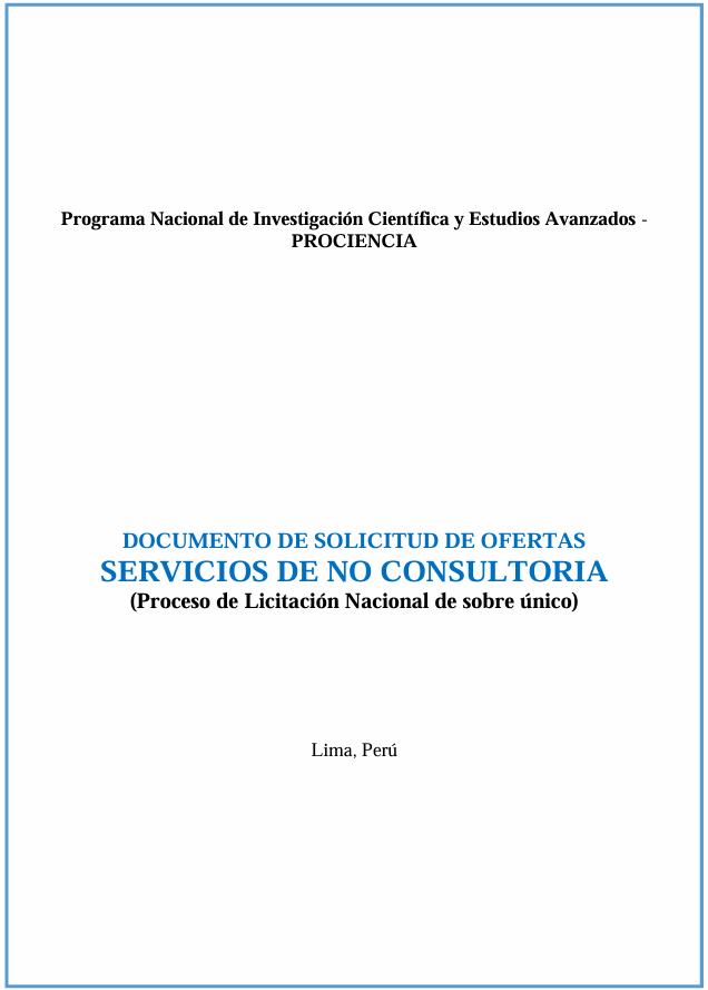 Anexo N° 5.4 SDO Simplificada para Servicios de Consultoría mayores a USD 50,000