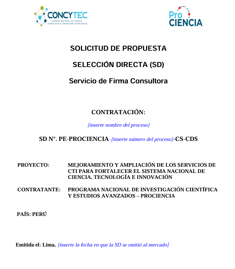 Anexo N° 5.8 SDP Selección Directa firma consultora